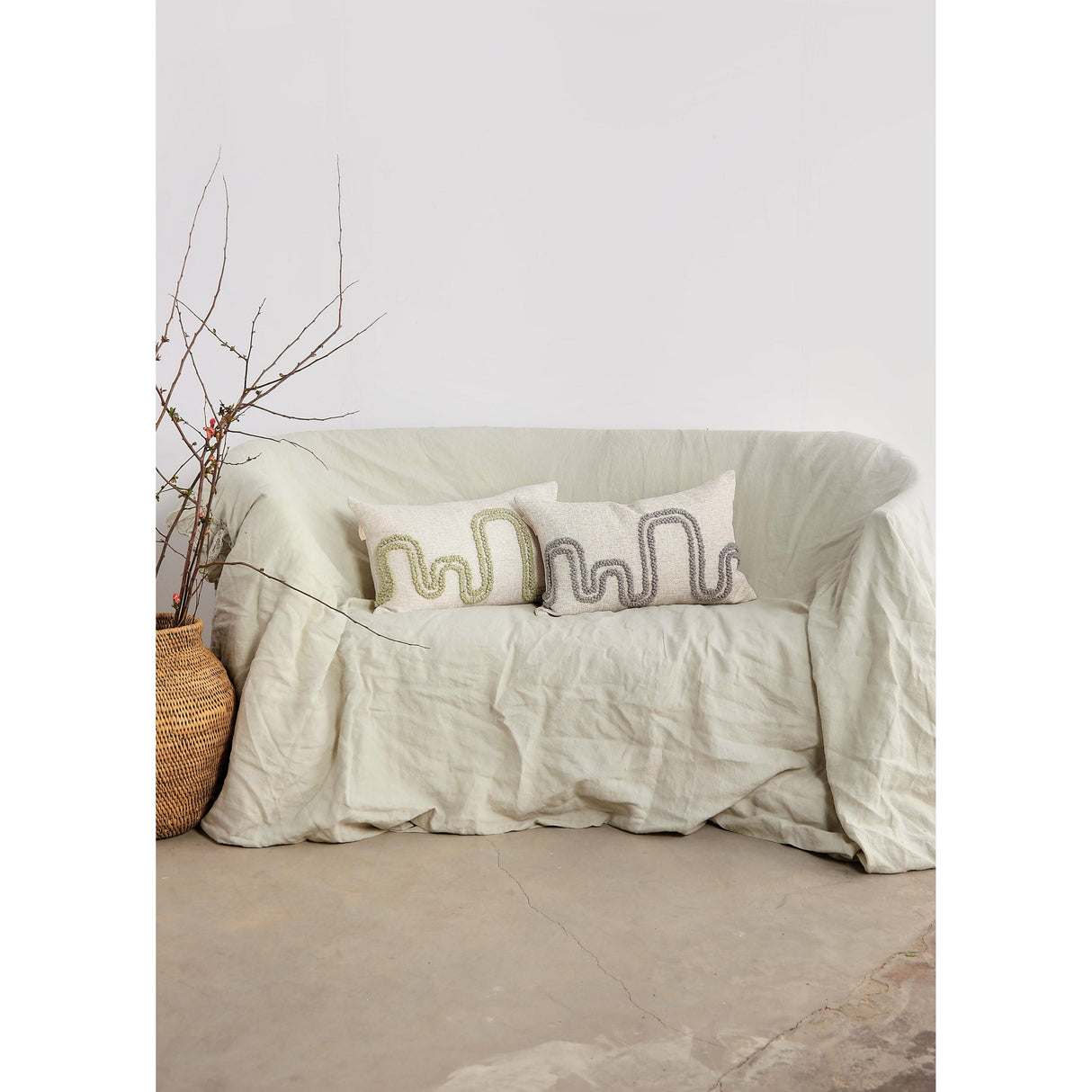 Olive & Gray Mirage Lumbar Throw Pillow