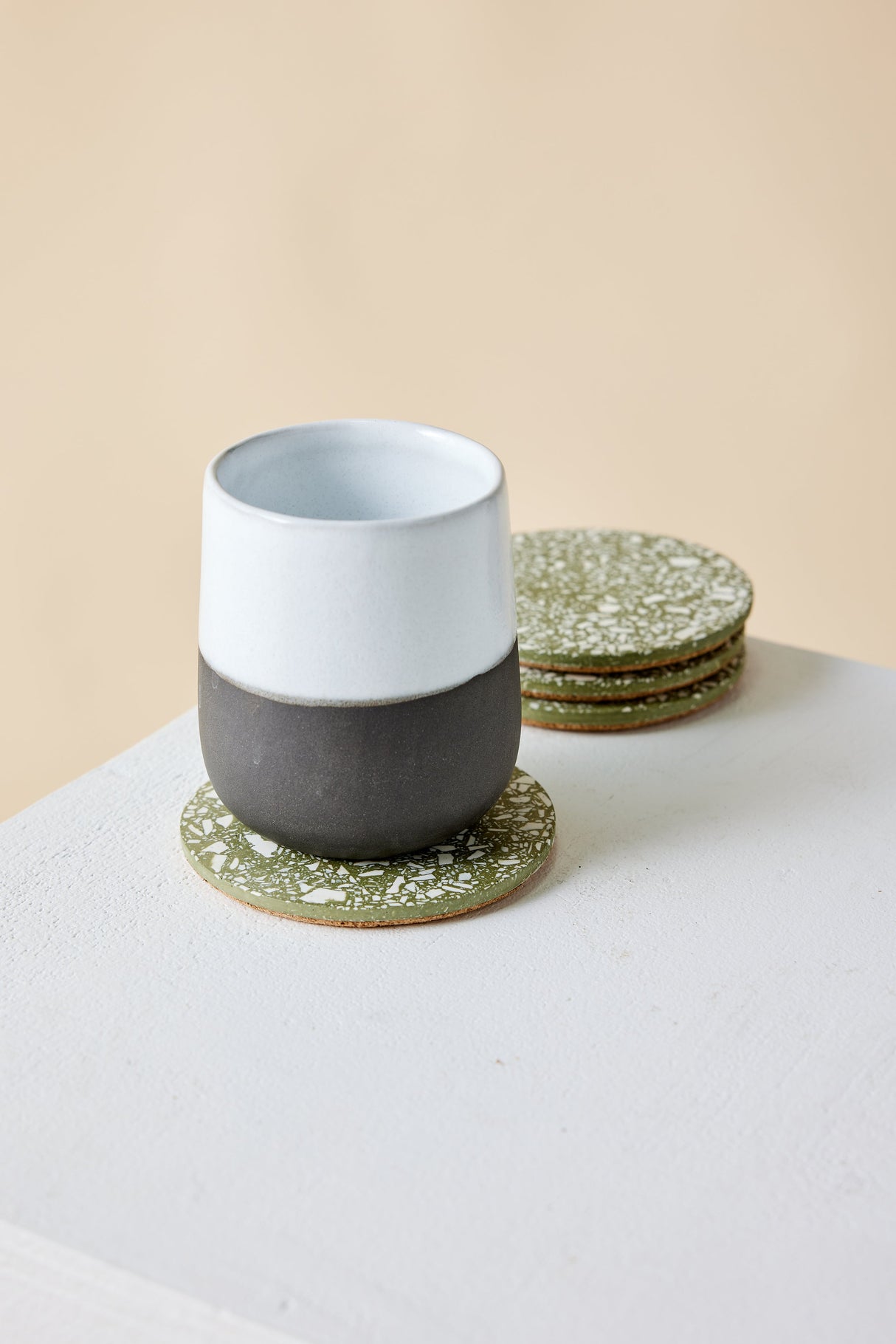 Olive Terrazzo Coasters - Set of 4-Décor-Parc Decor