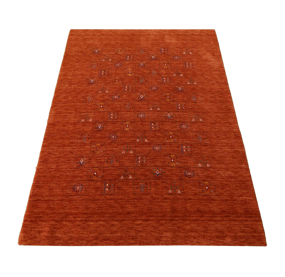 Orange Tribal Center Medallion Hand Loomed Wool Area Rug