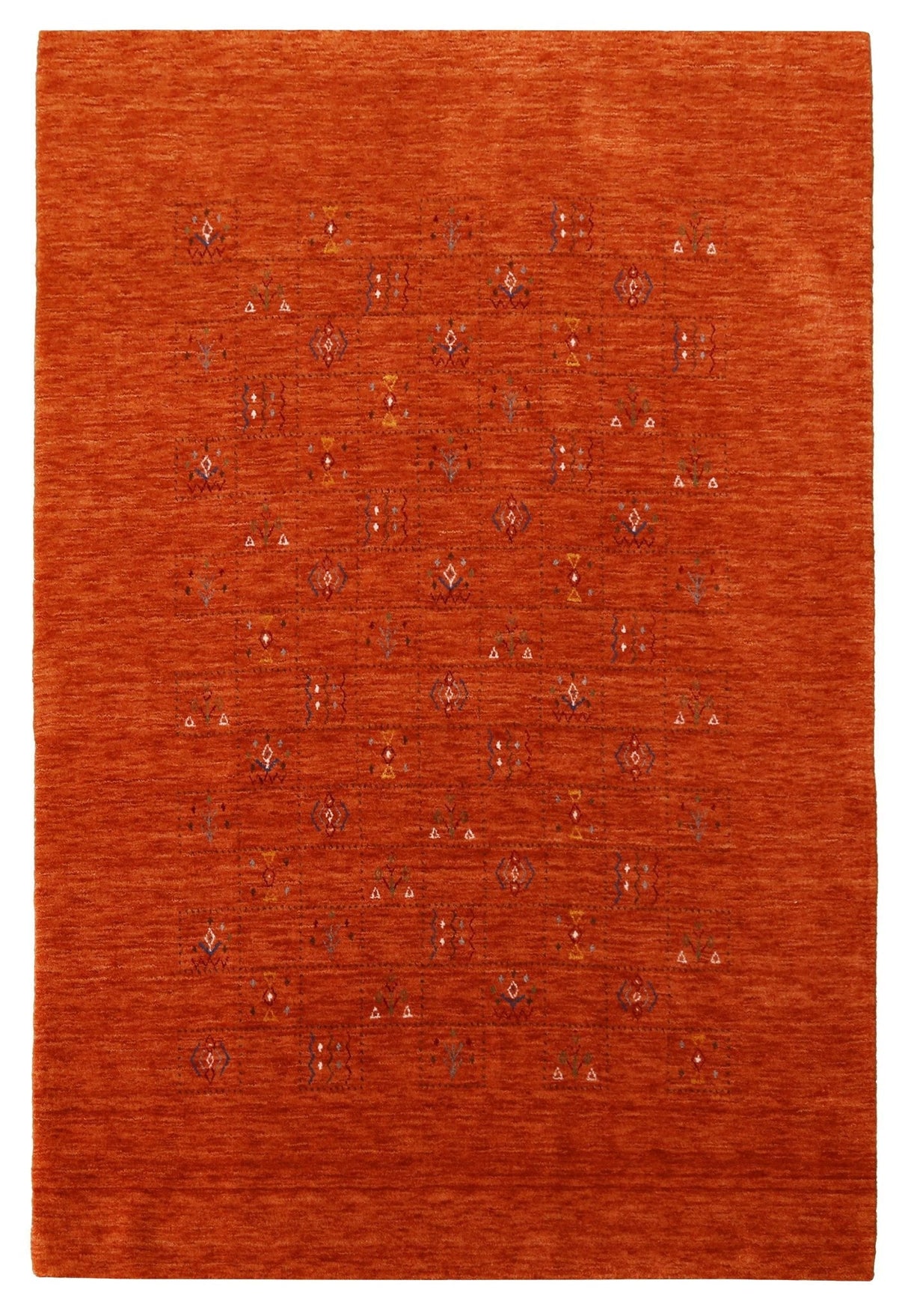 Orange Tribal Center Medallion Hand Loomed Wool Area Rug
