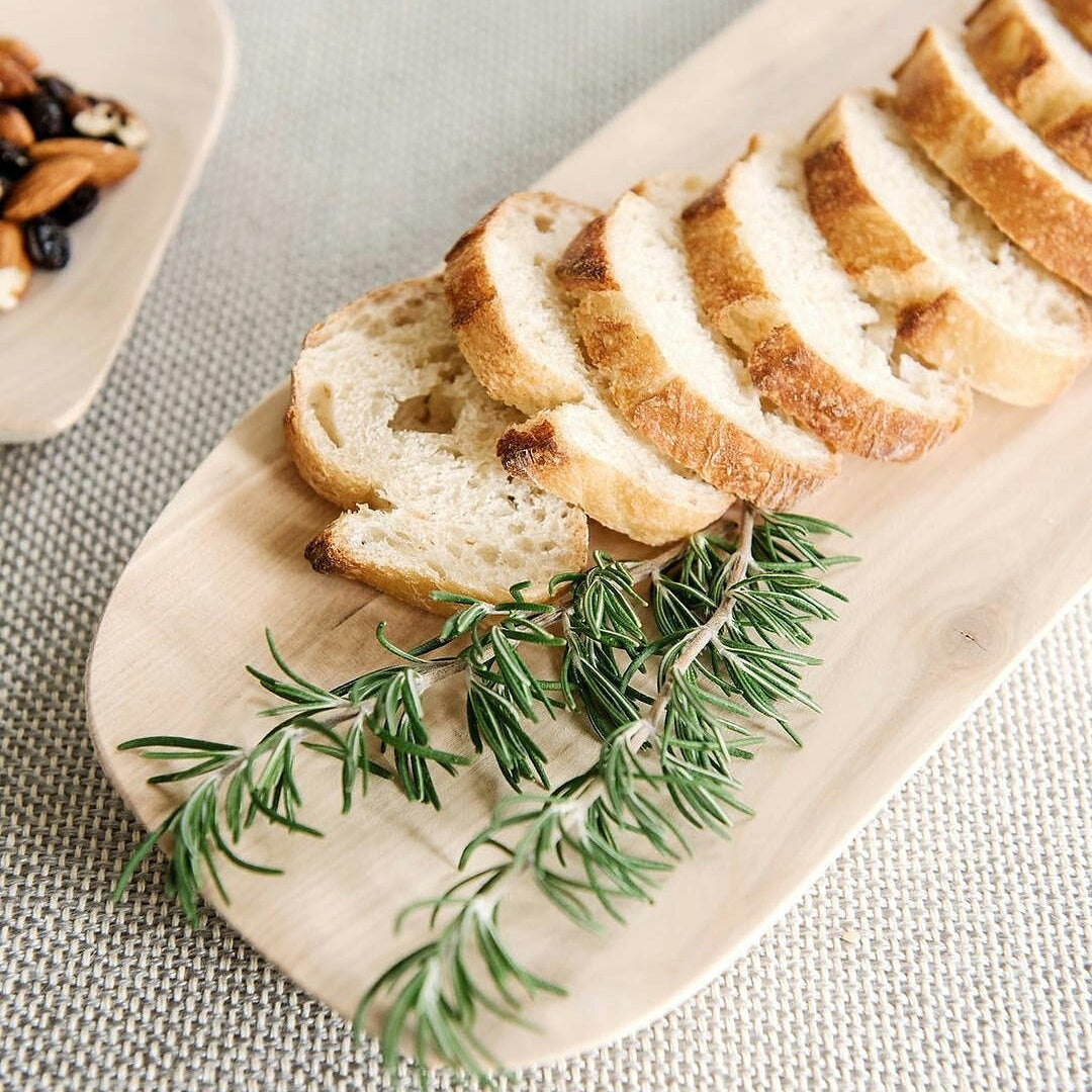 Organic Wooden Rectangle Bread Platter-Décor-Parc Decor