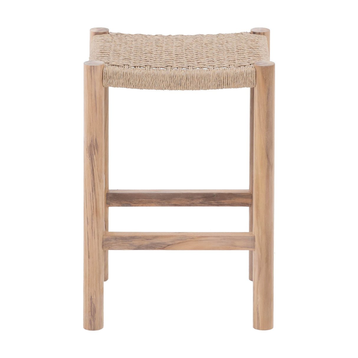 Oslo Natural Teak Indoor/Outdoor Counter Stool - 24"