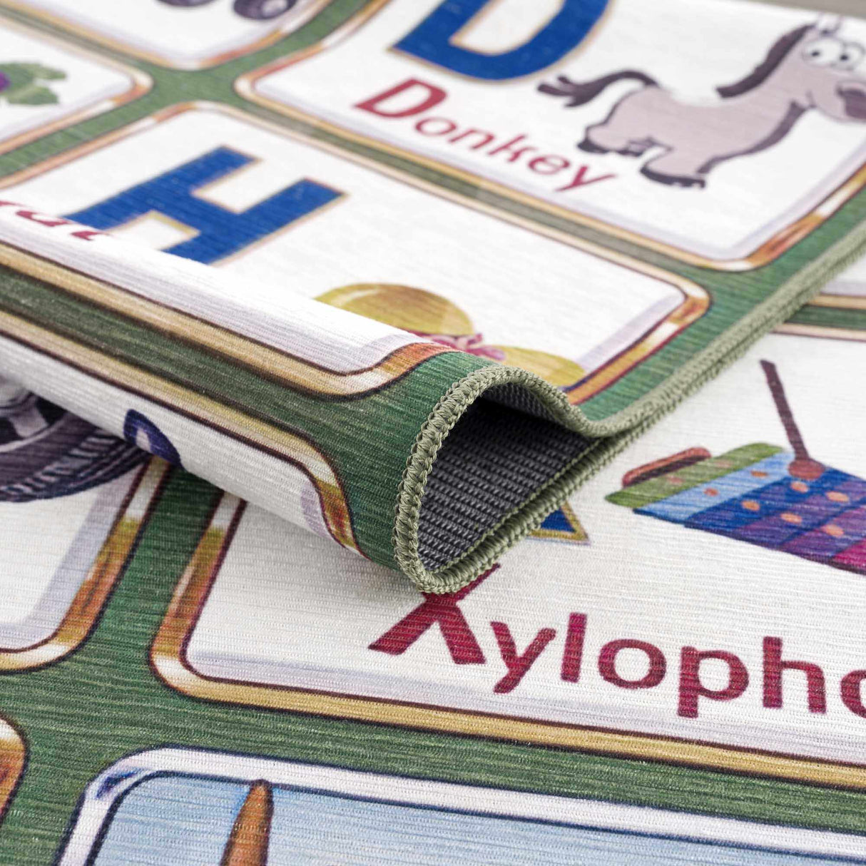 Osric Colorful Alphabet Washable Kids Rug - Clearance-Rugs-Parc Decor