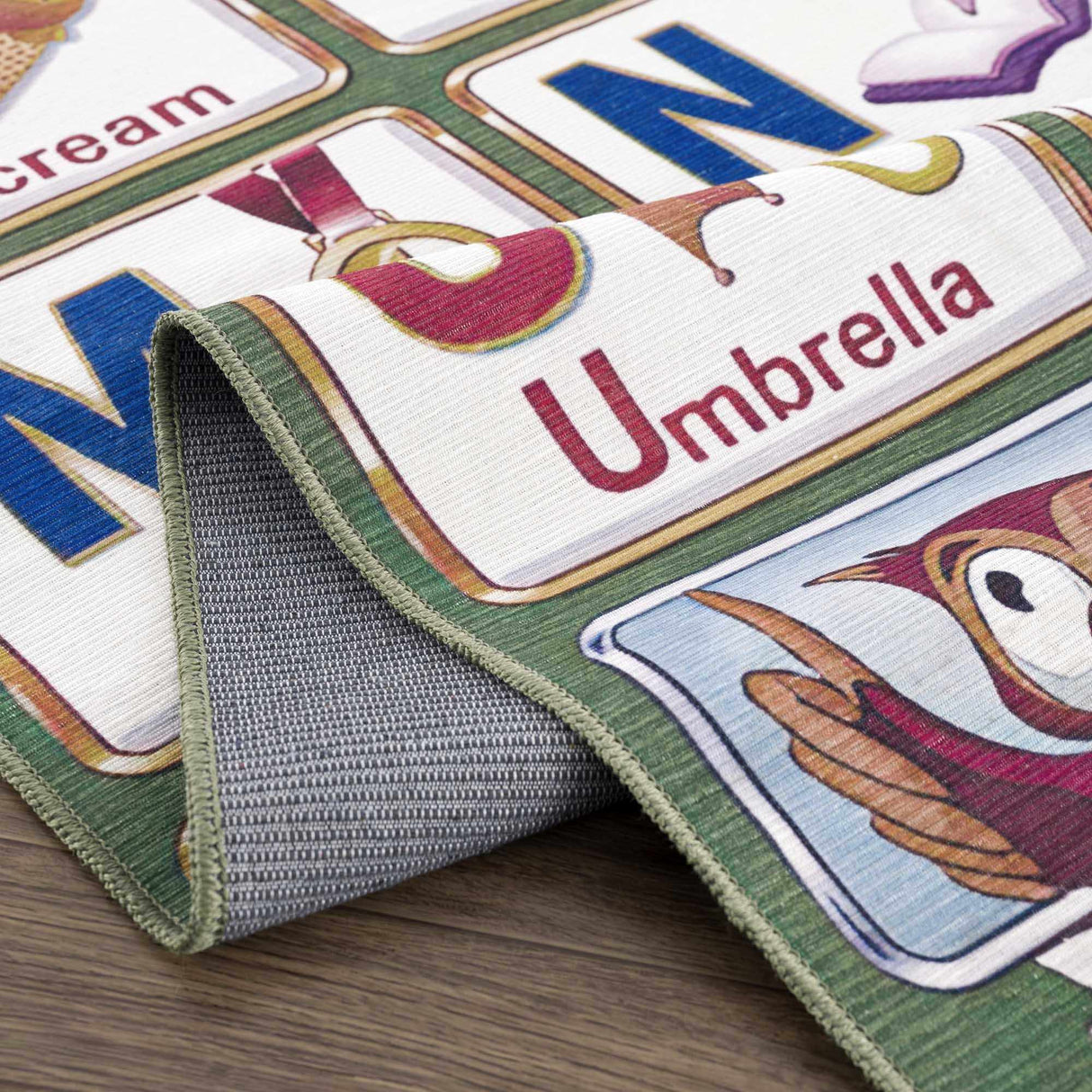 Osric Colorful Alphabet Washable Kids Rug - Clearance-Rugs-Parc Decor