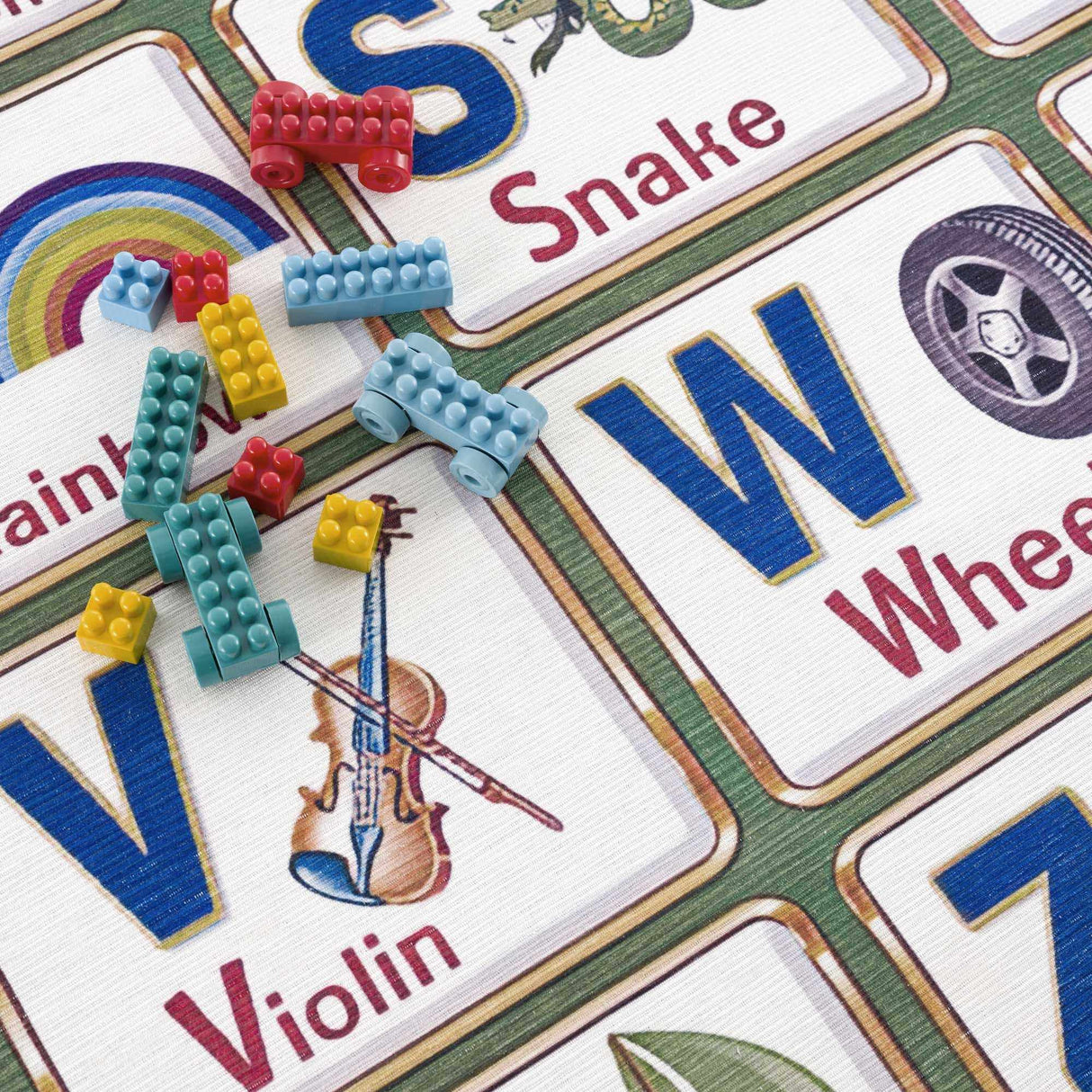 Osric Colorful Alphabet Washable Kids Rug - Clearance-Rugs-Parc Decor