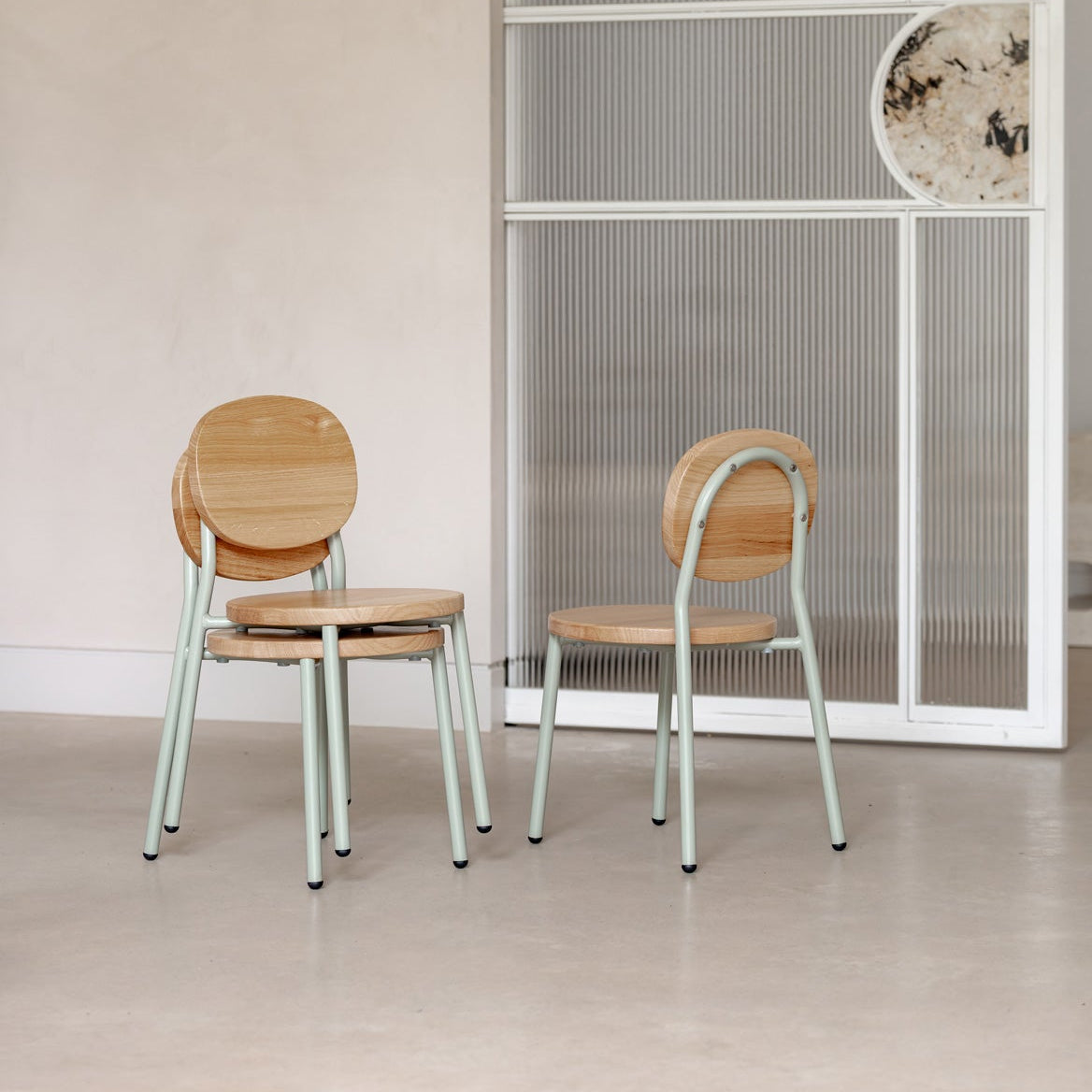 Ottie Stackable Chair - 10" Seat Height - Sage