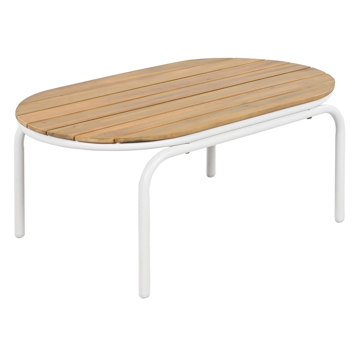 Outdoor Chaise Lounge Chairs Set of 3 with Acacia Side Table, Pool Lounge Chairs for Lawn, Deck, Beach-户外家居套装-Parc Decor