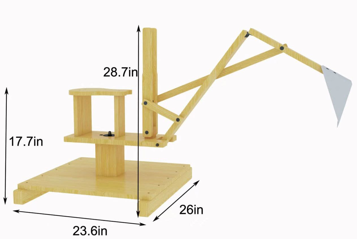 Outdoor Excavator Digger Toy for Kids | Backyard Construction Ride-On (Sandbox Not Included)