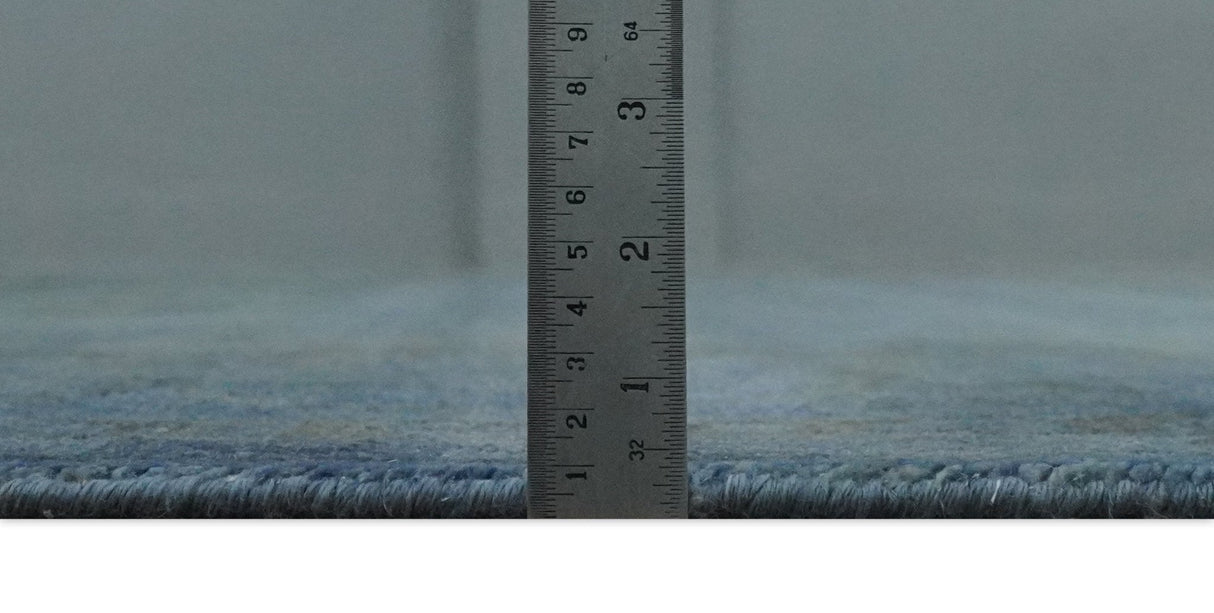 Overdyed Blue Hand Knotted 8x10 Traditional Antique Style Oushak Wool Accent Rug-Area Rug-Parc Decor