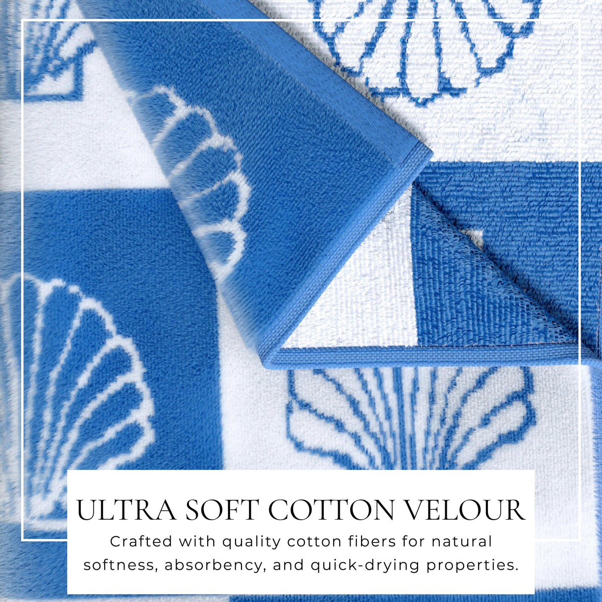 Oversized Retro Printed Beach Towel - St. Barts Collection-Beach Towels-Parc Decor