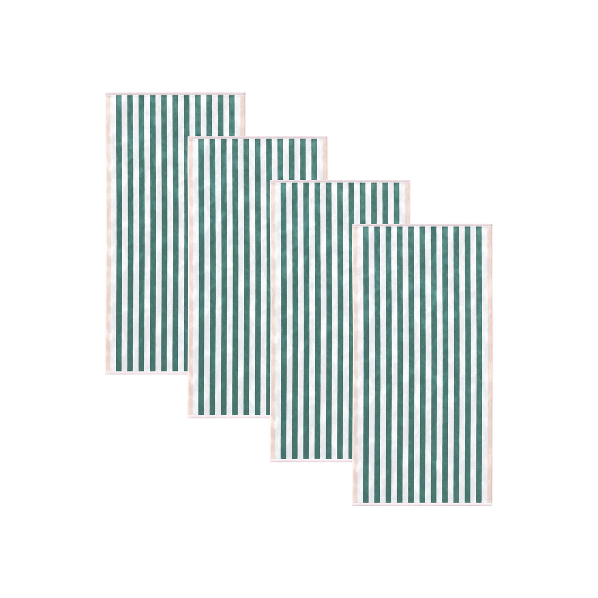 Oversized Striped Border Cabana Beach Towels - Santa Cruz