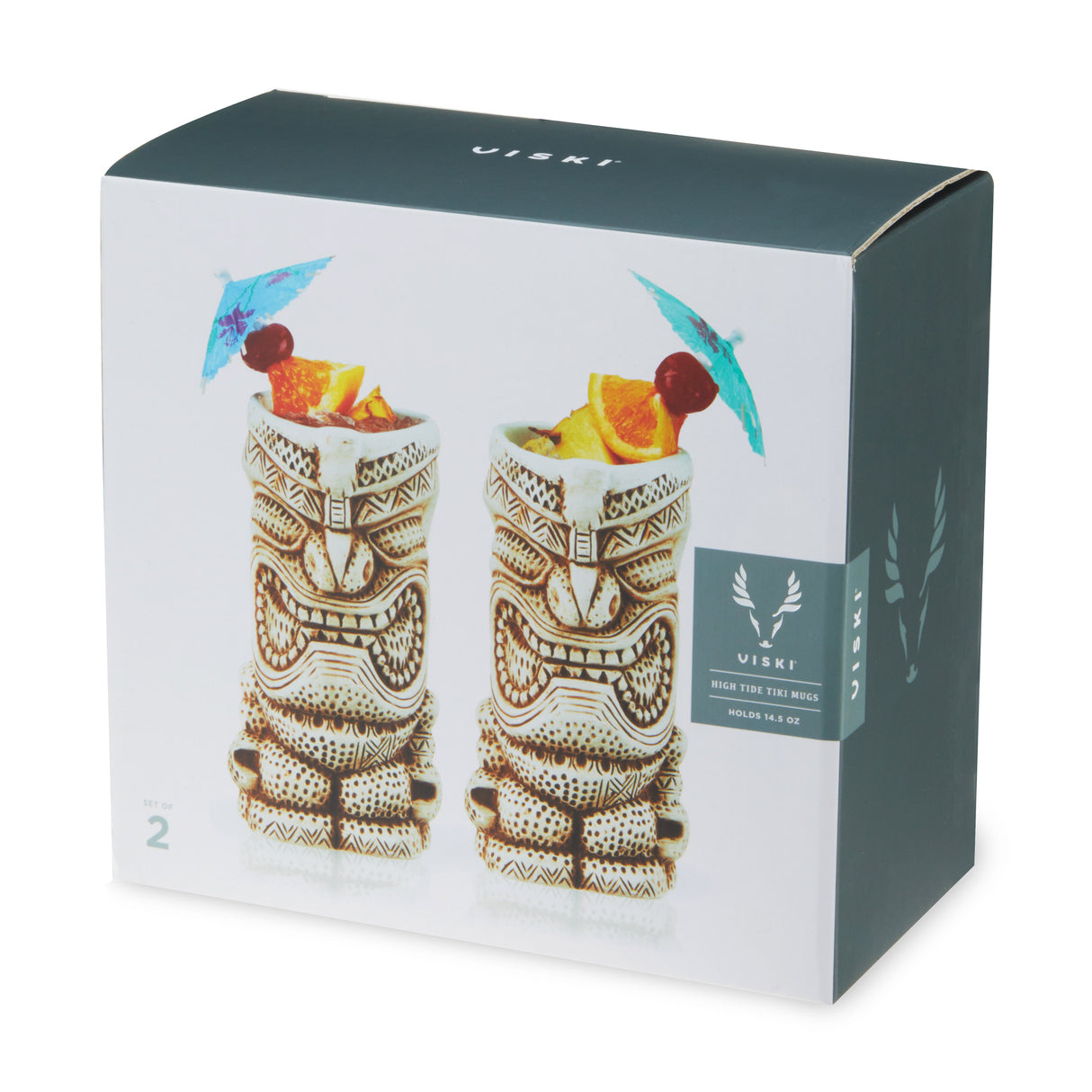 Pacific High Tide Tiki Mugs Set of 2-product_type::stemless_cocktail_glasses-Parc Decor
