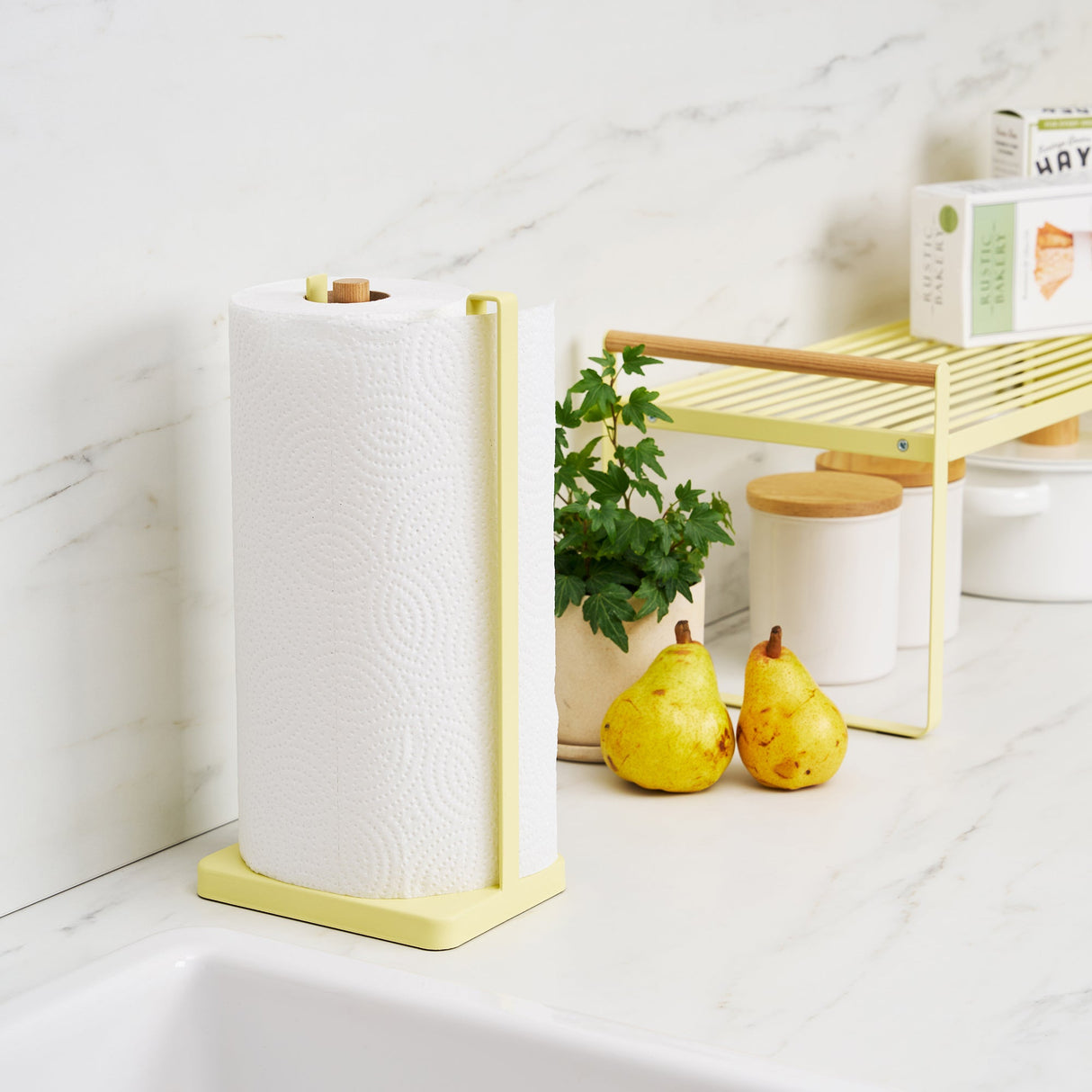 Paper Towel Holder - Steel + Wood