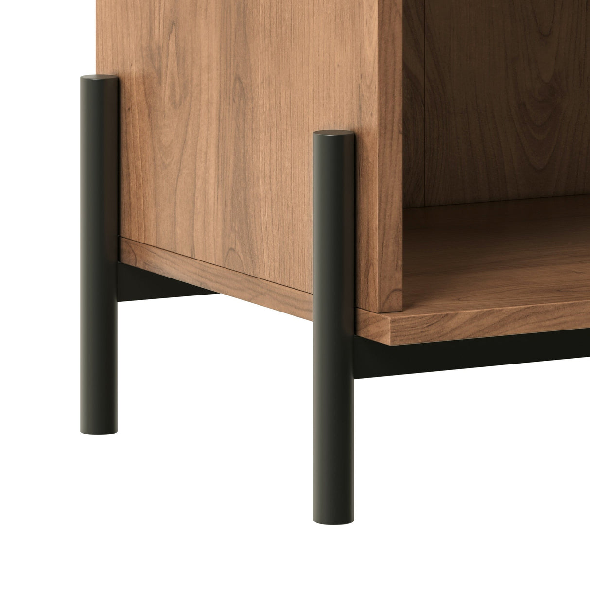 Paris Modern Scandinavian Reeded Nightstand-Bedroom-Parc Decor