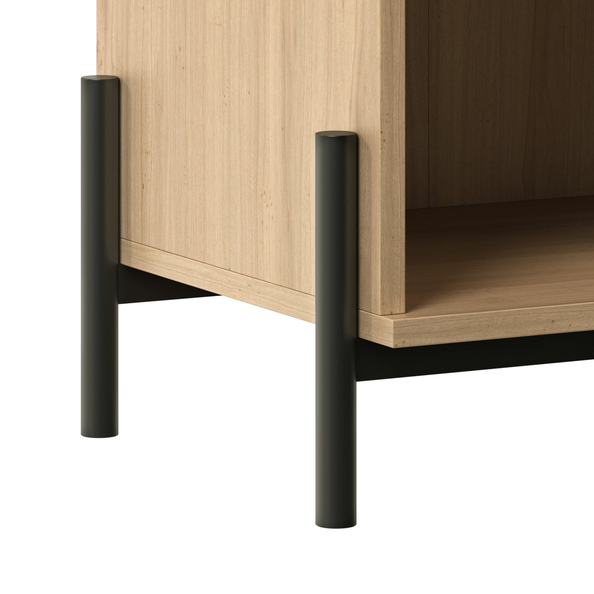 Paris Modern Scandinavian Reeded Nightstand-Bedroom-Parc Decor