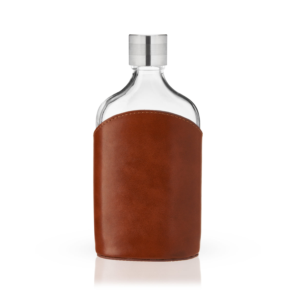 Parker Leather-Wrapped Glass Flask-product_type::novelty_flasks-Parc Decor
