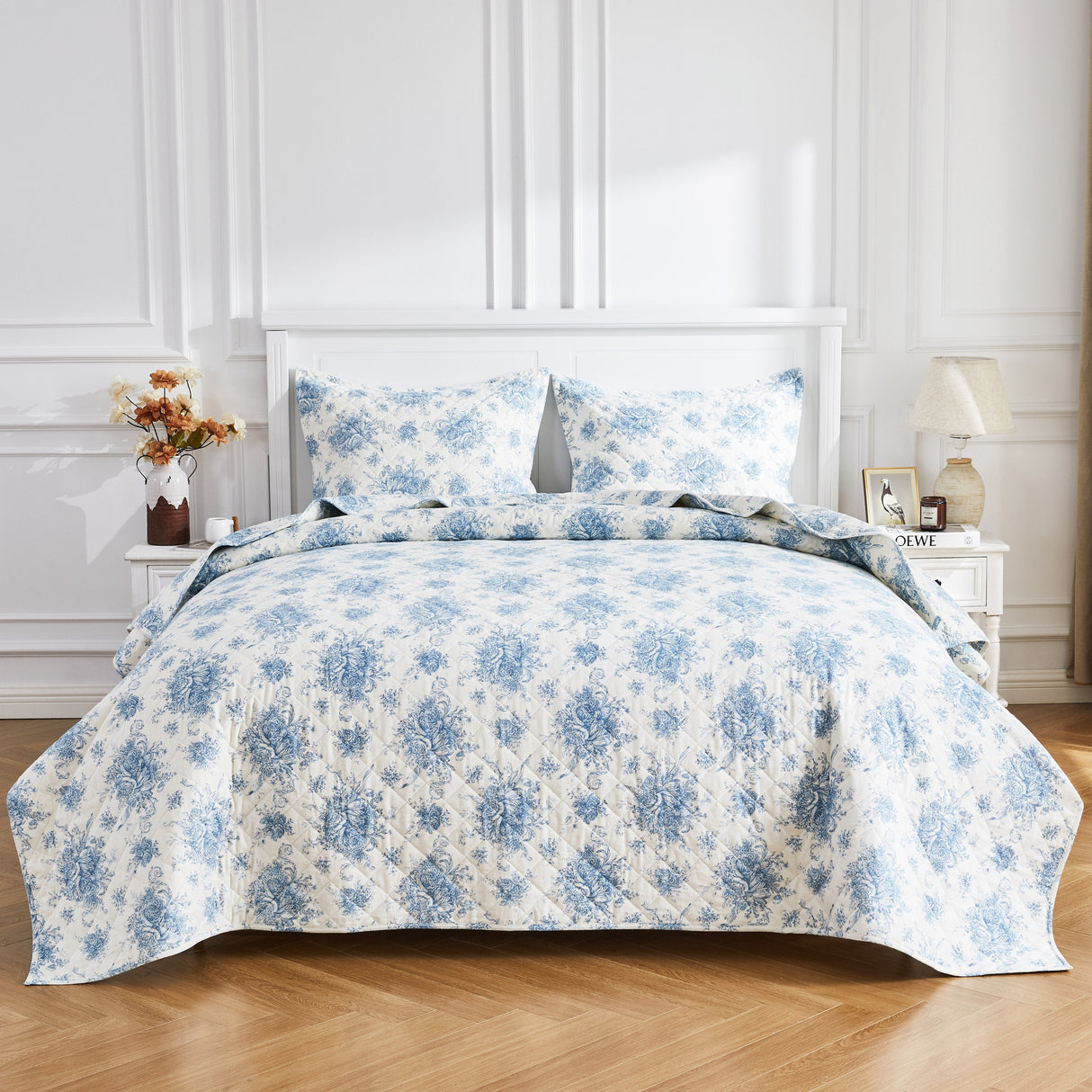 Petit Toile Cotton Flannel Quilt Set-Quilt-Parc Decor
