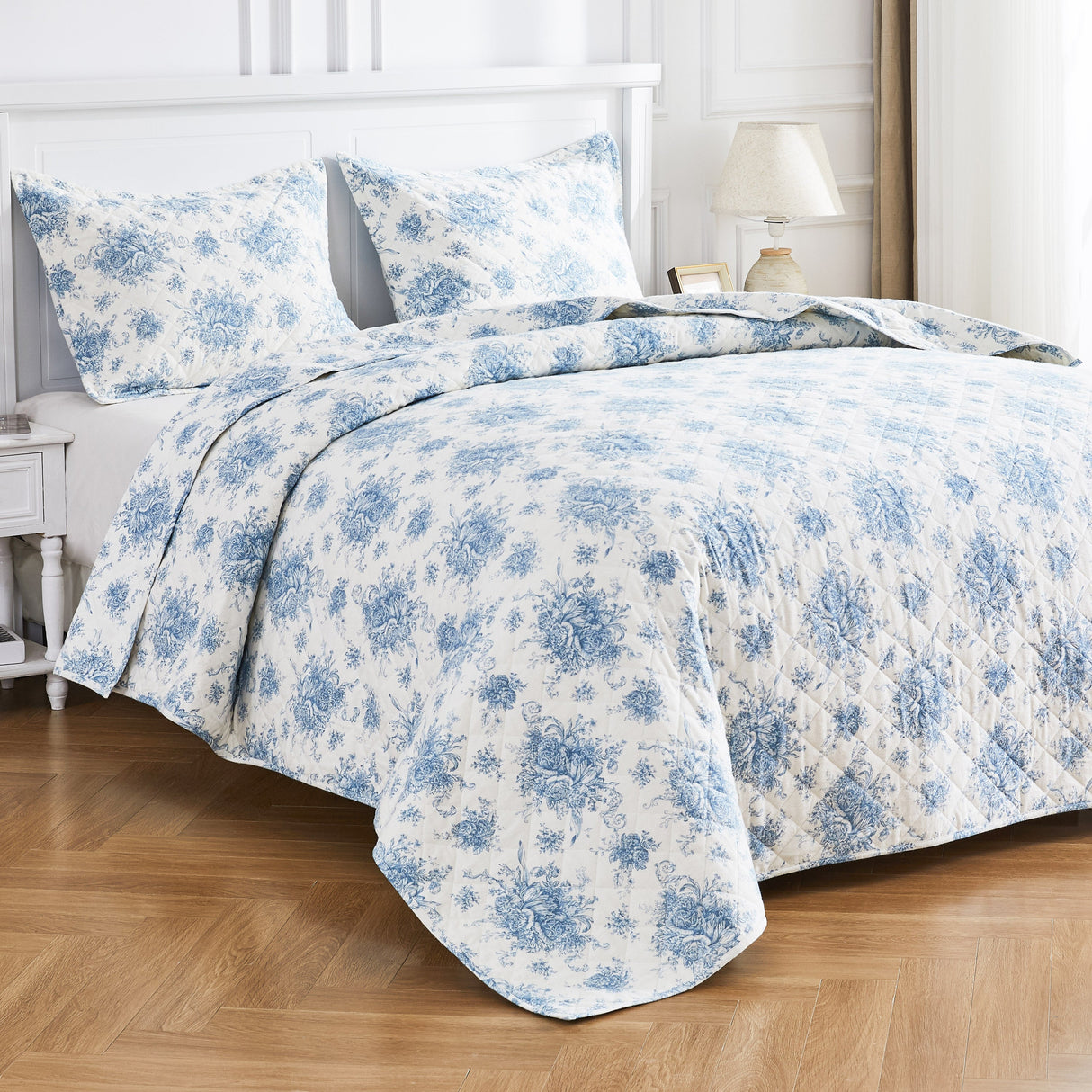 Petit Toile Cotton Flannel Quilt Set-Quilt-Parc Decor
