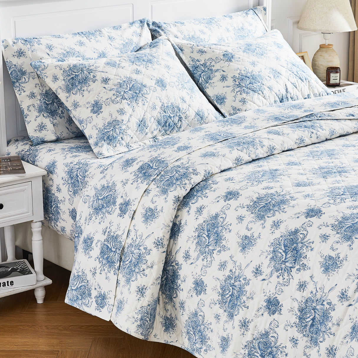 Petit Toile Cotton Flannel Quilt Set-Quilt-Parc Decor
