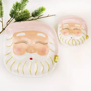 Pink Santa Platter-Serving Platter-Parc Decor