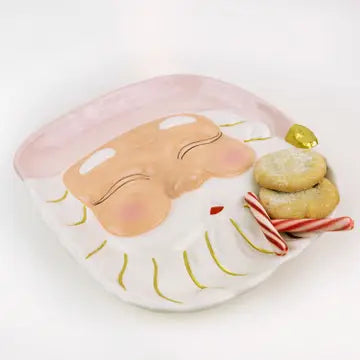 Pink Santa Platter-Serving Platter-Parc Decor