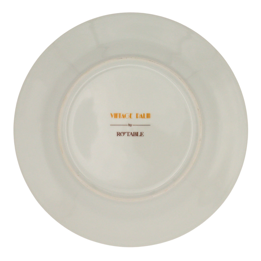 Pistachio & Lychee Palm Porcelain Soup Bowls – Set of 4 (+1 Bonus Bowl)