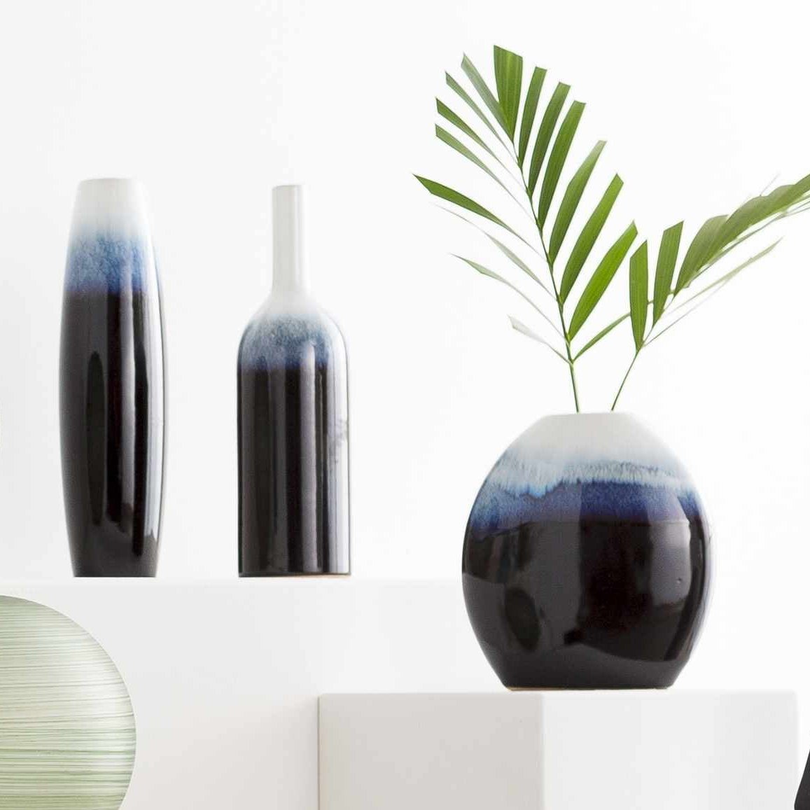 Pitfour Blue White Ceramic Vase Set-Decor-Parc Decor