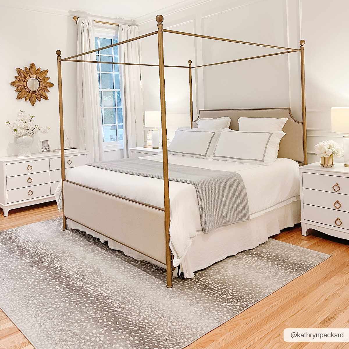 Pointblank Black&Gray Antelope Print Rug-Rugs-Parc Decor