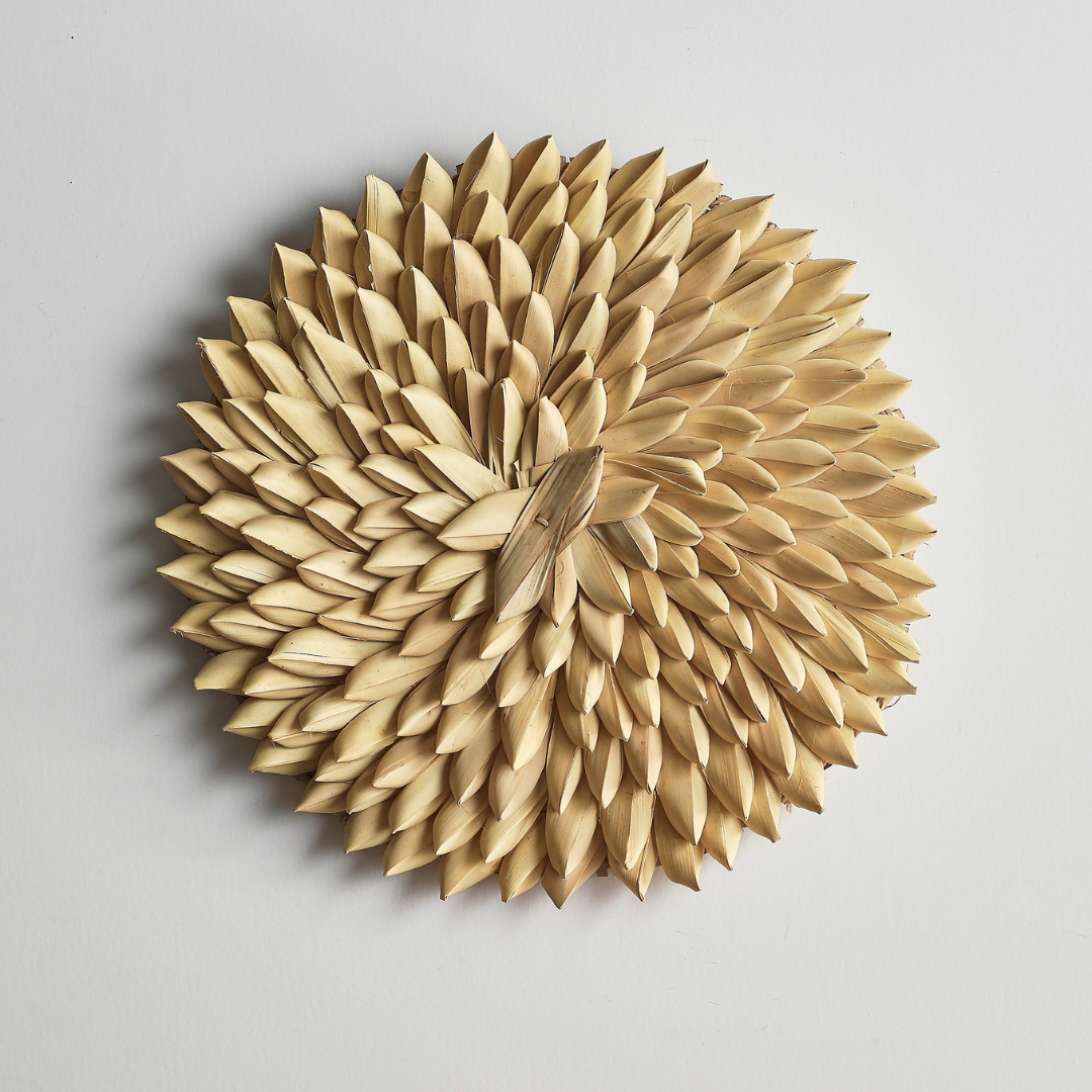 Porcupine African Textured Woven Wall Art in Black, White or Natural-Wall Décor-Parc Decor