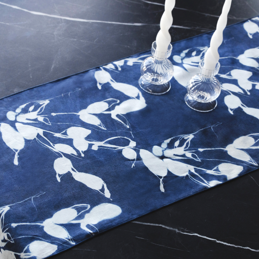 Porto Print in Indigo Runner-Runners-Parc Decor