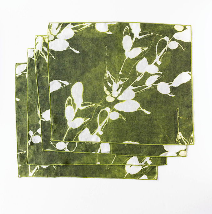 Porto Print in Olive Placemat-Placemats-Parc Decor
