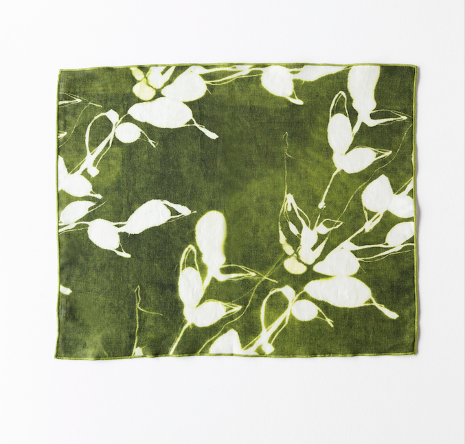 Porto Print in Olive Placemat-Placemats-Parc Decor