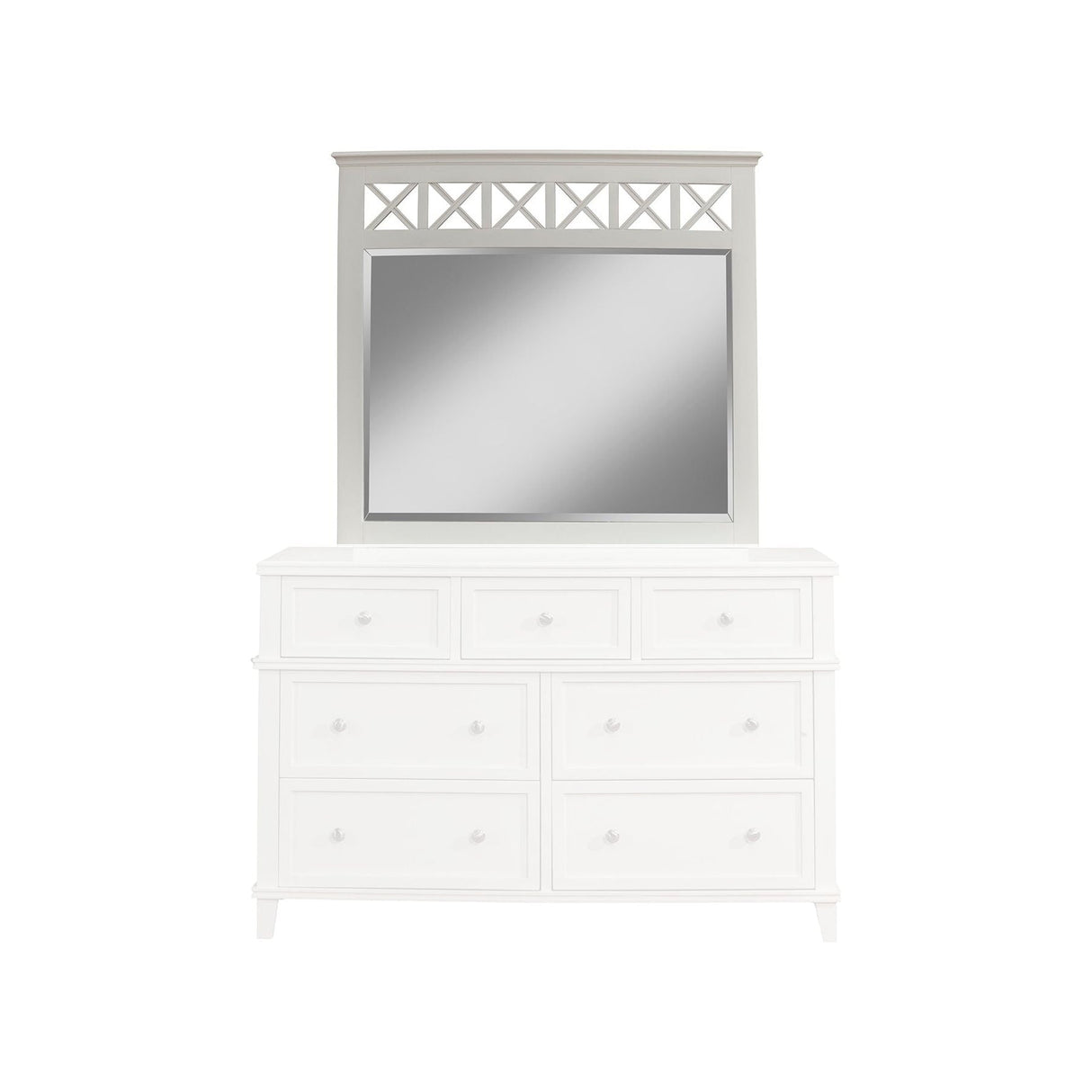 Potter Mirror, White-Dresser Mirror-Parc Decor