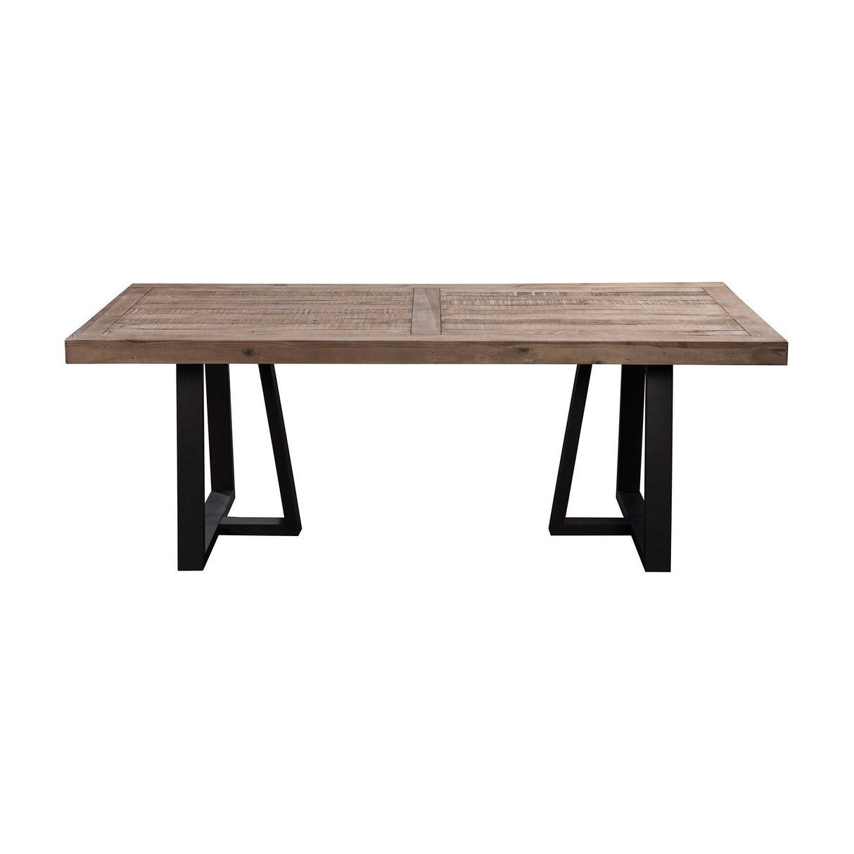 Prairie Rectangular Dining Table, Natural/Black-Dining Tables-Parc Decor