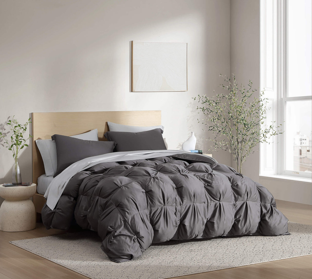 Premium Bamboo Viscose Bubble Comforter Bundle