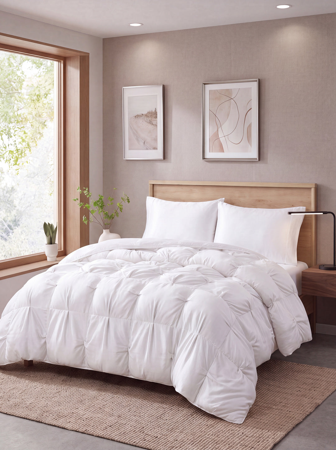 Premium Bamboo Viscose Bubble Comforter Bundle