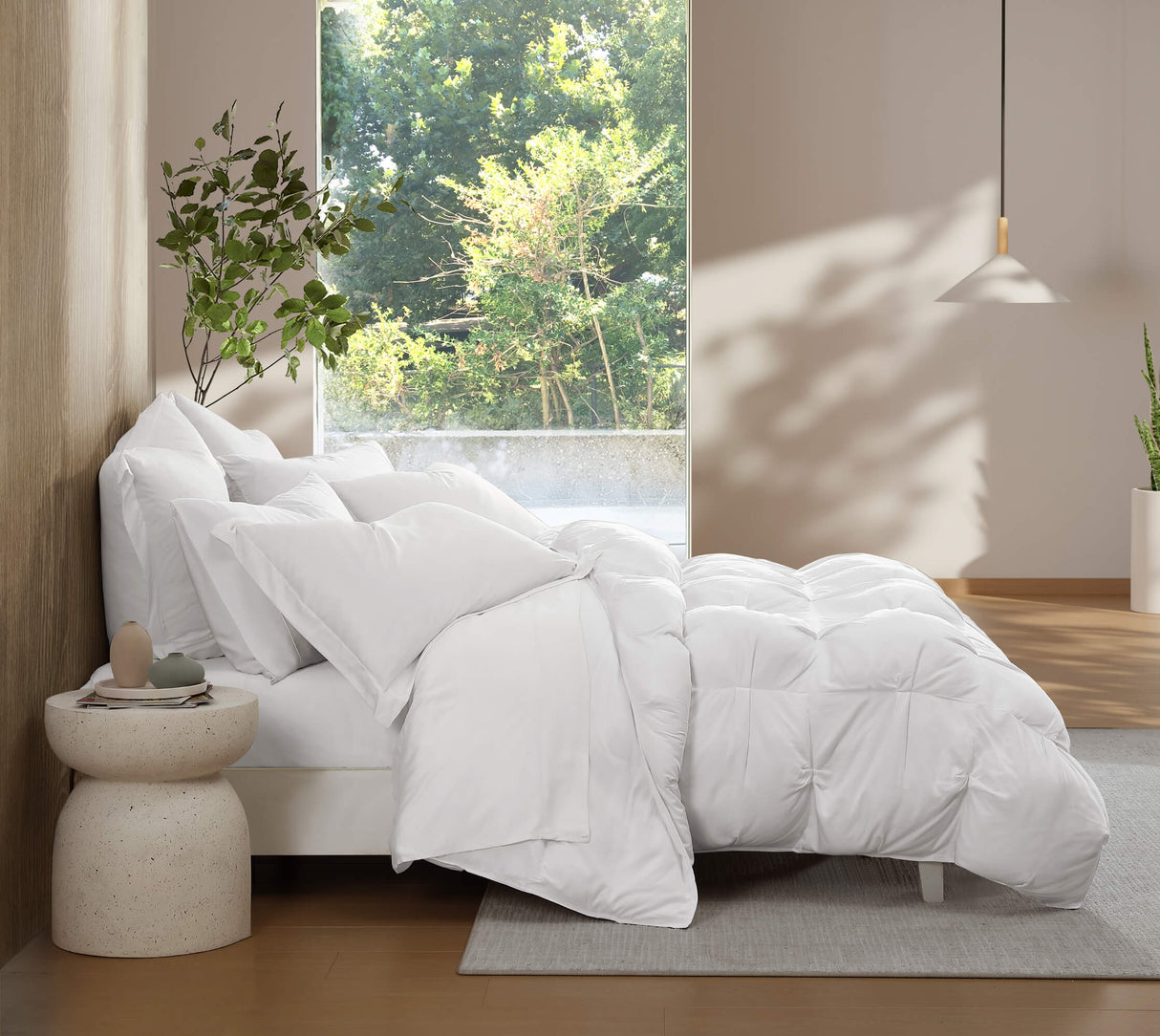 Premium Bamboo Viscose Bubble Comforter Bundle