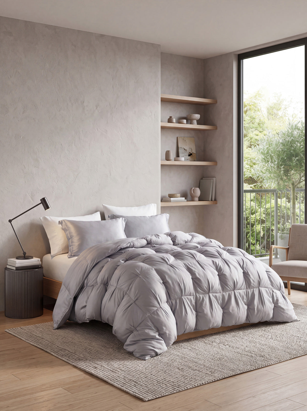 Premium Bamboo Viscose Bubble Comforter Bundle