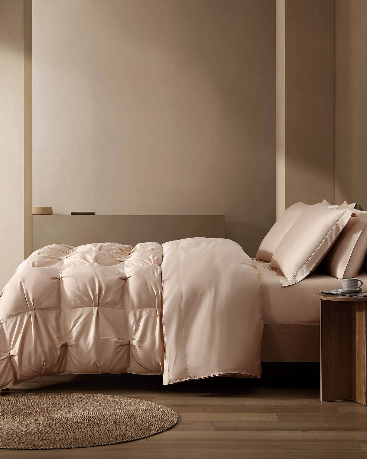 Premium Bamboo Viscose Bubble Comforter Bundle