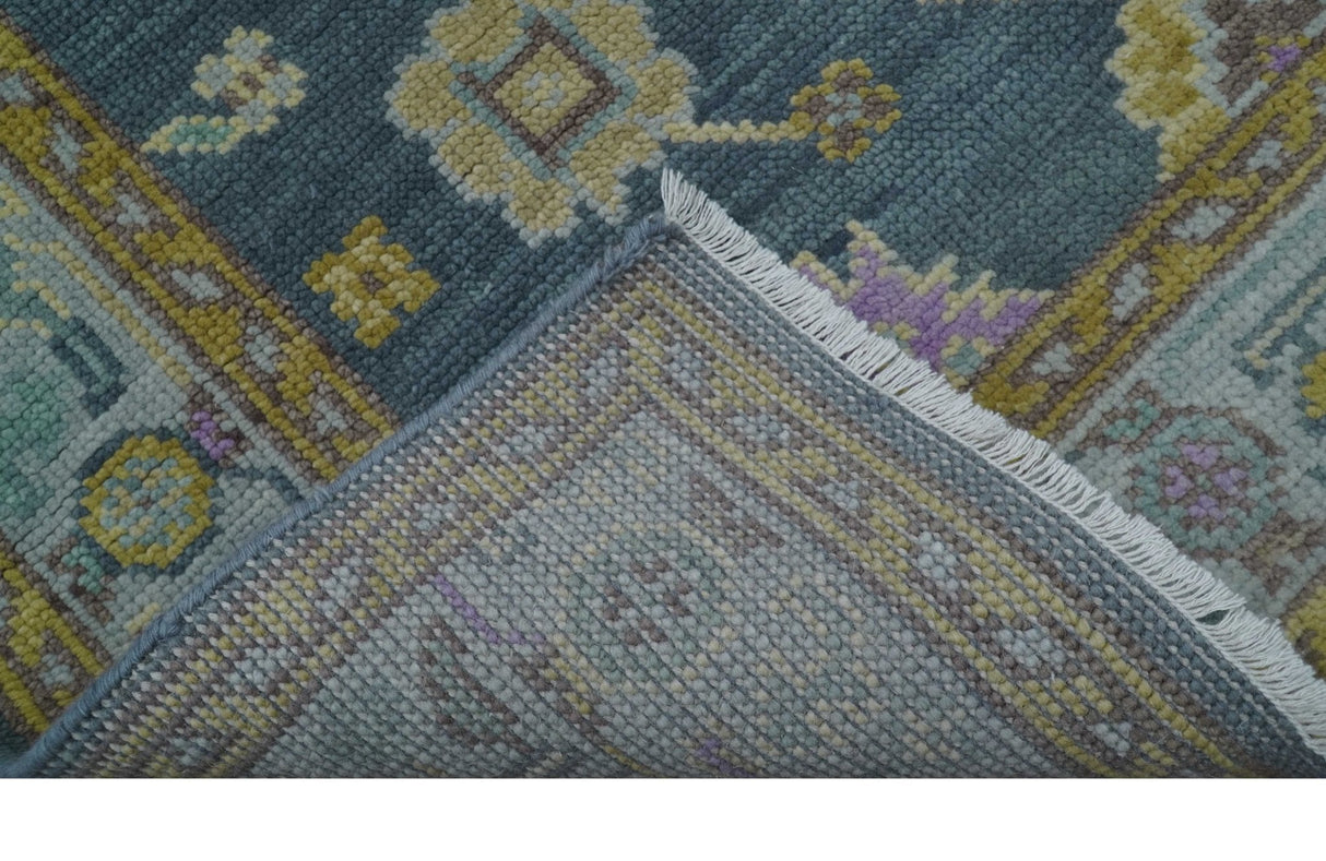 Quick Ship Hand Knotted 4x6 Charcoal And Brown Wool Rug