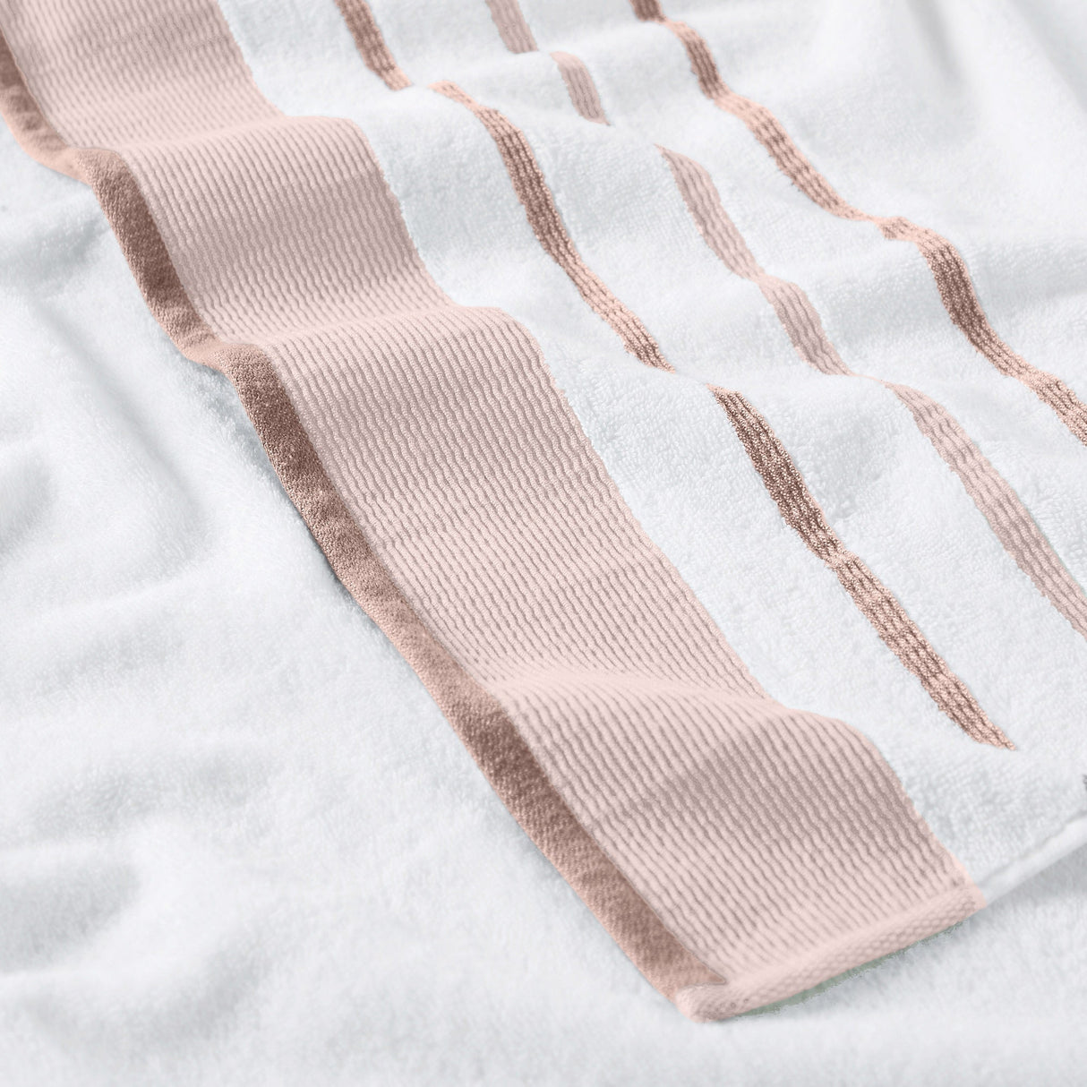 Decorative Cotton Stripe Bath Towel Set - Noelle Collection