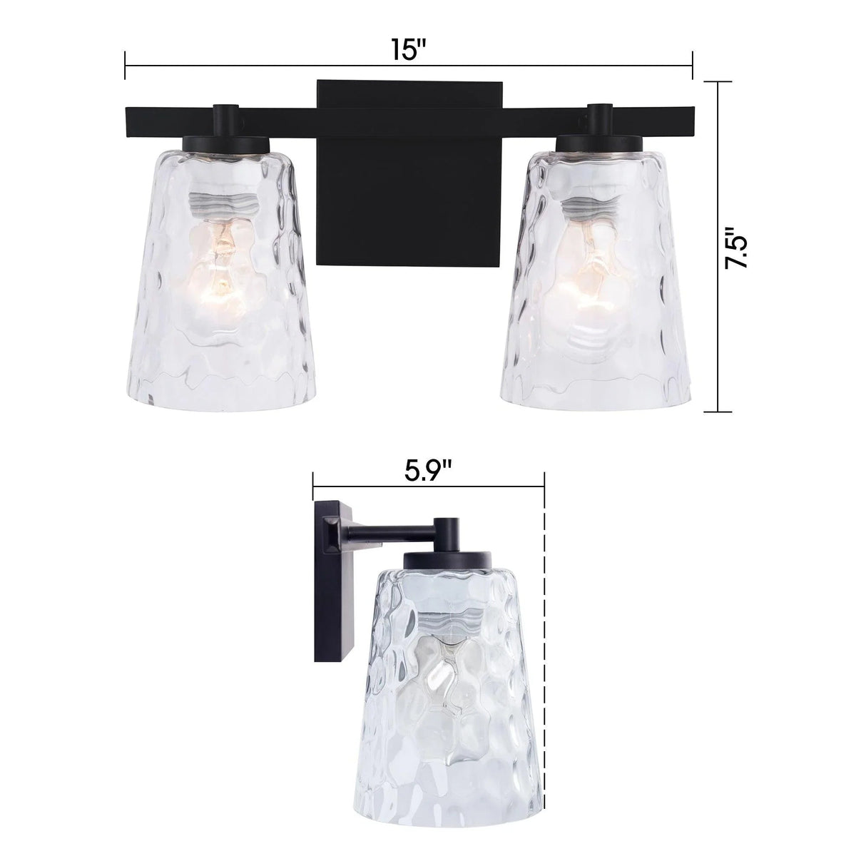 Radiance Modern 2-Light Dimmable Vanity Light