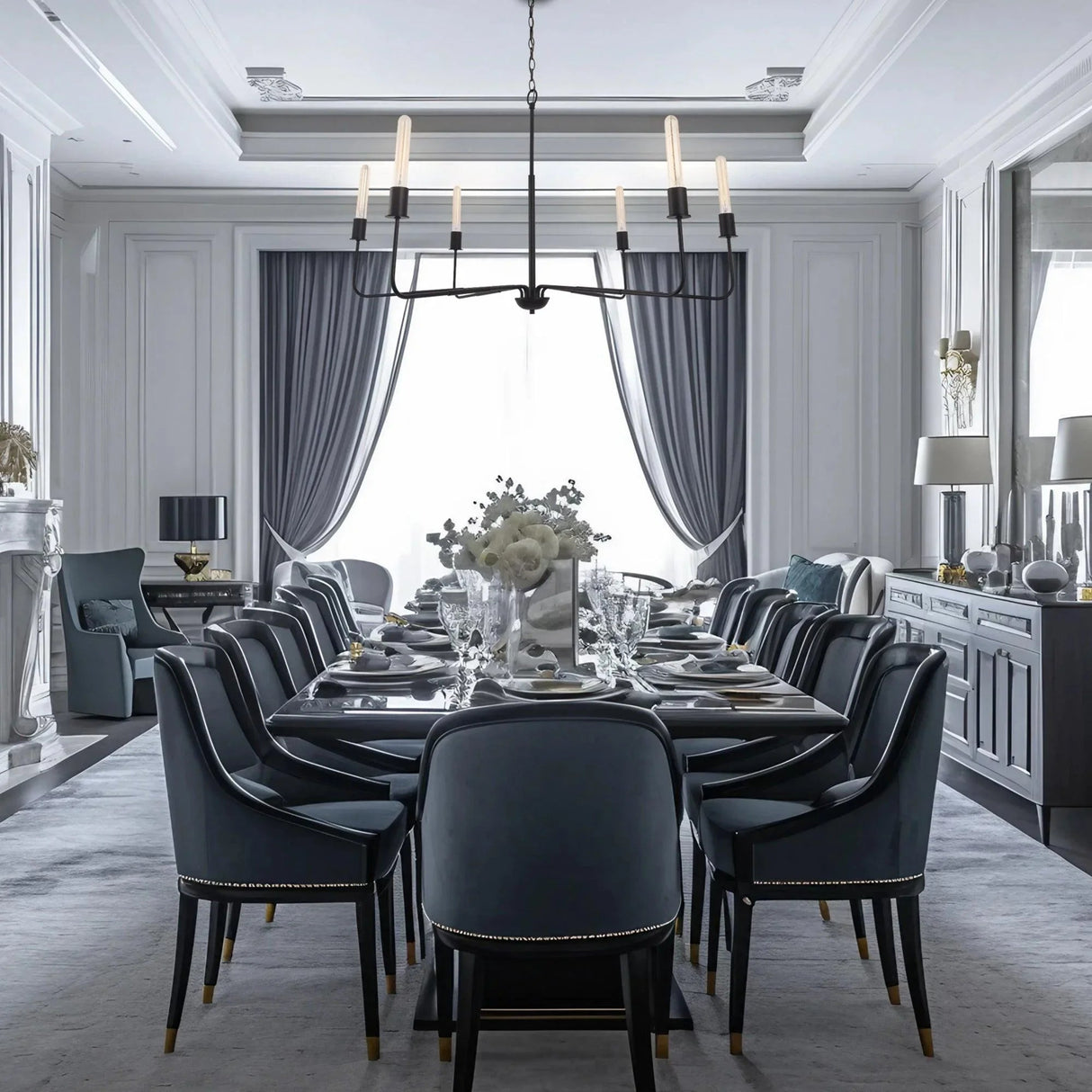 Radiant 6-Light Industrial Traditional Dimmable Chandelier