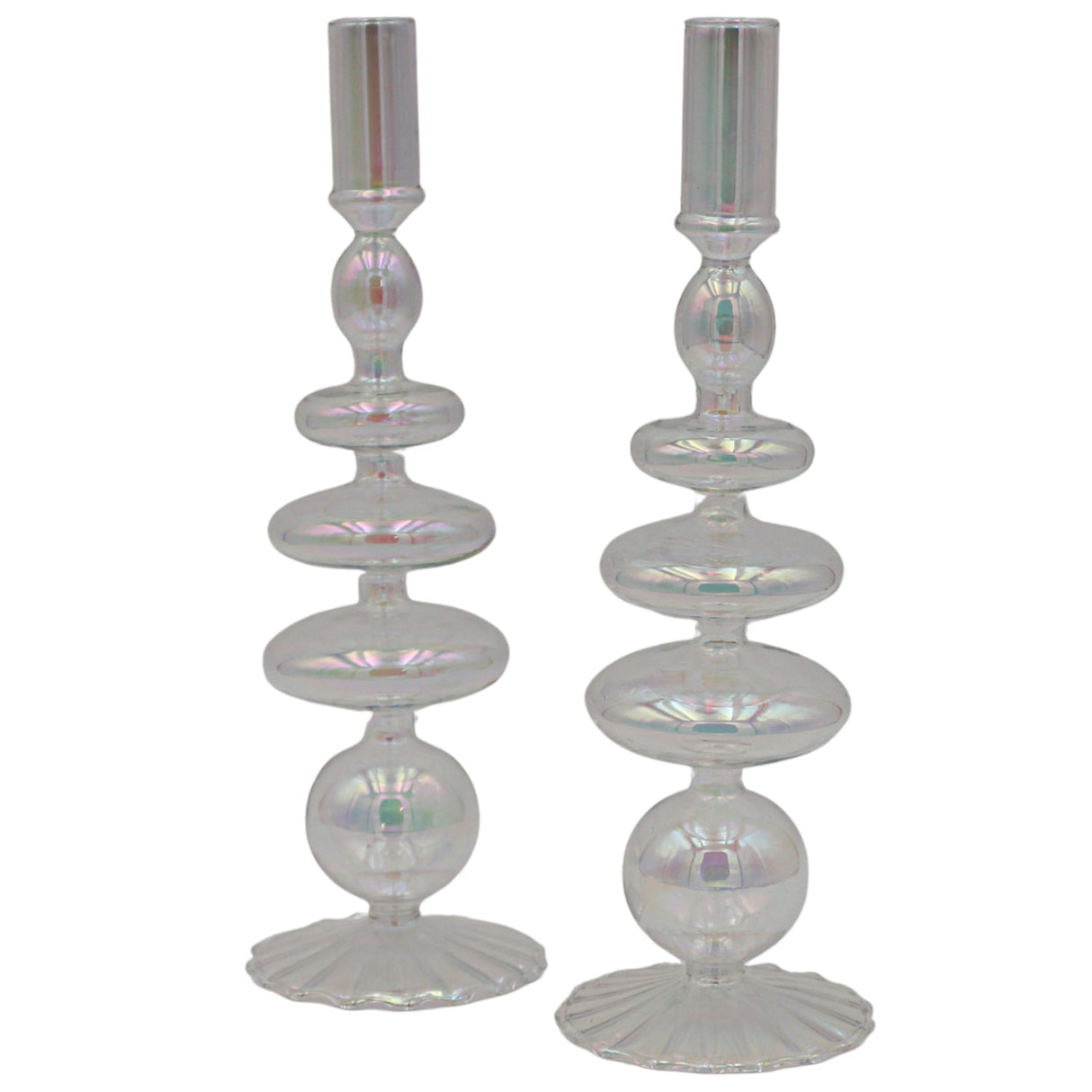 Rainbow Prism Candle Holder - Pair-Candle Holder-Parc Decor