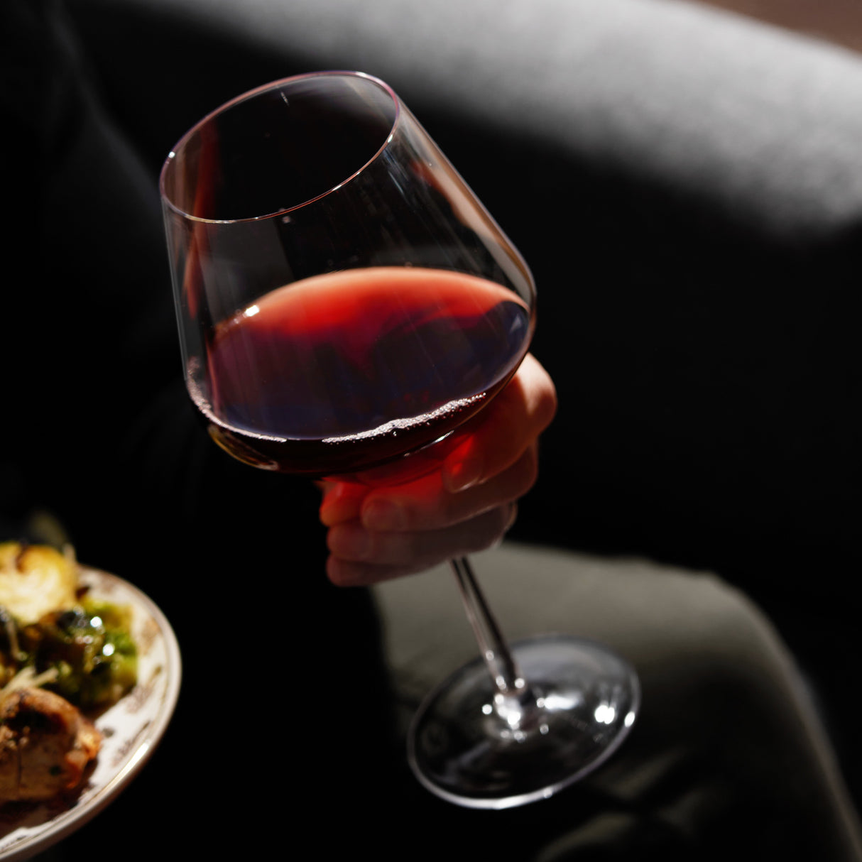 Raye Angled Crystal Burgundy Glasses Set of 2-product_type::stemmed_wine_glasses-Parc Decor