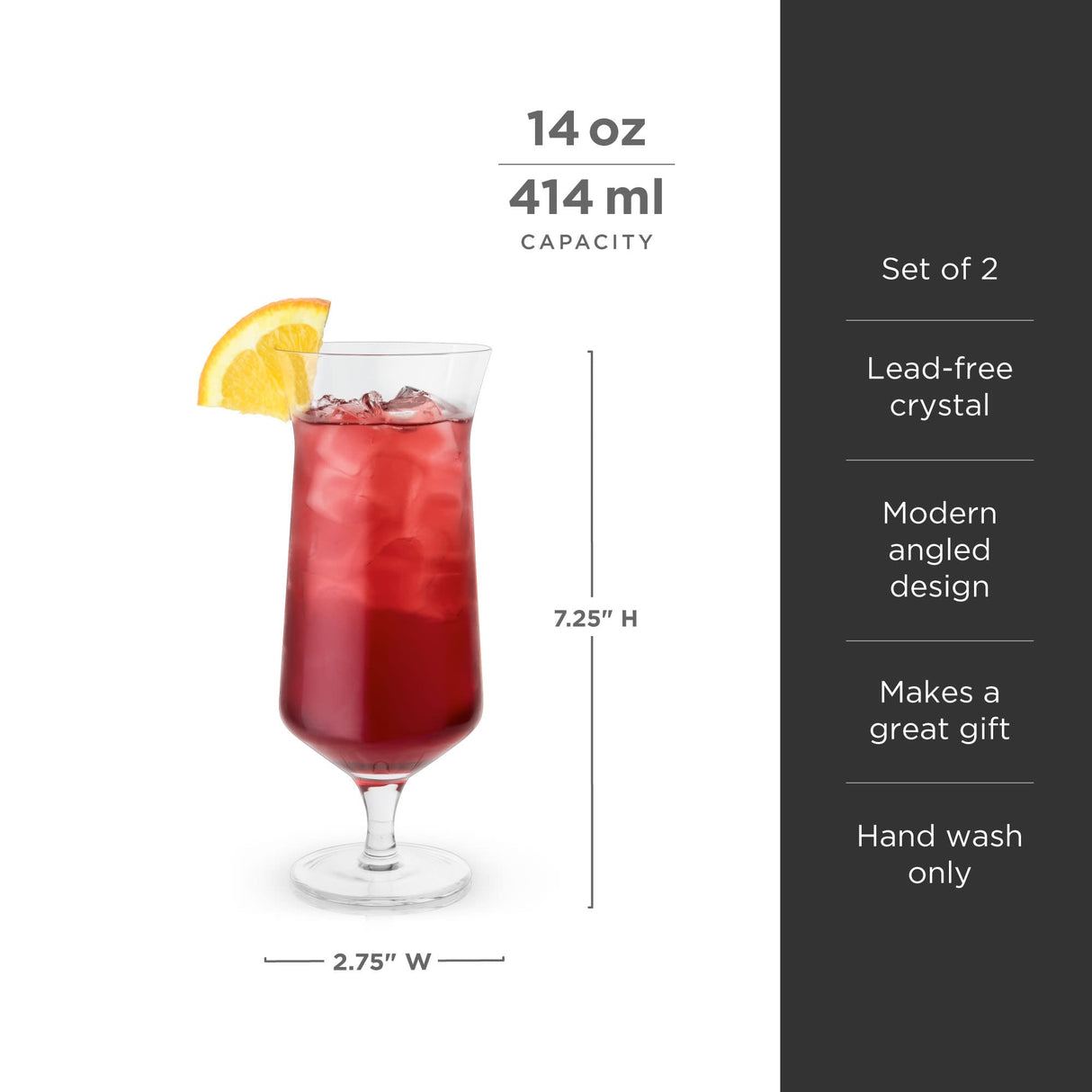 Raye Angled Crystal Hurricane Glasses Set of 2-product_type::stemmed_cocktail_glasses-Parc Decor