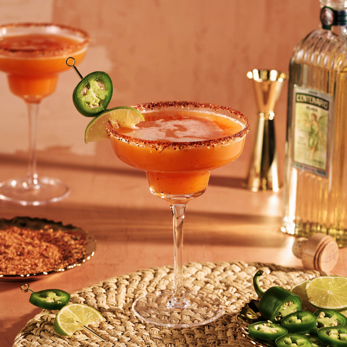 Raye Angled Crystal Margarita Glasses Set of 2
