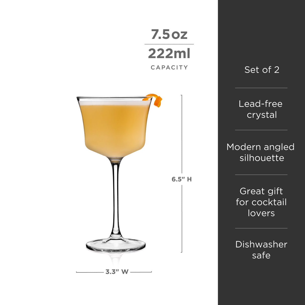 Raye Angled Crystal Sour Glasses Set of 2-product_type::stemmed_cocktail_glasses-Parc Decor