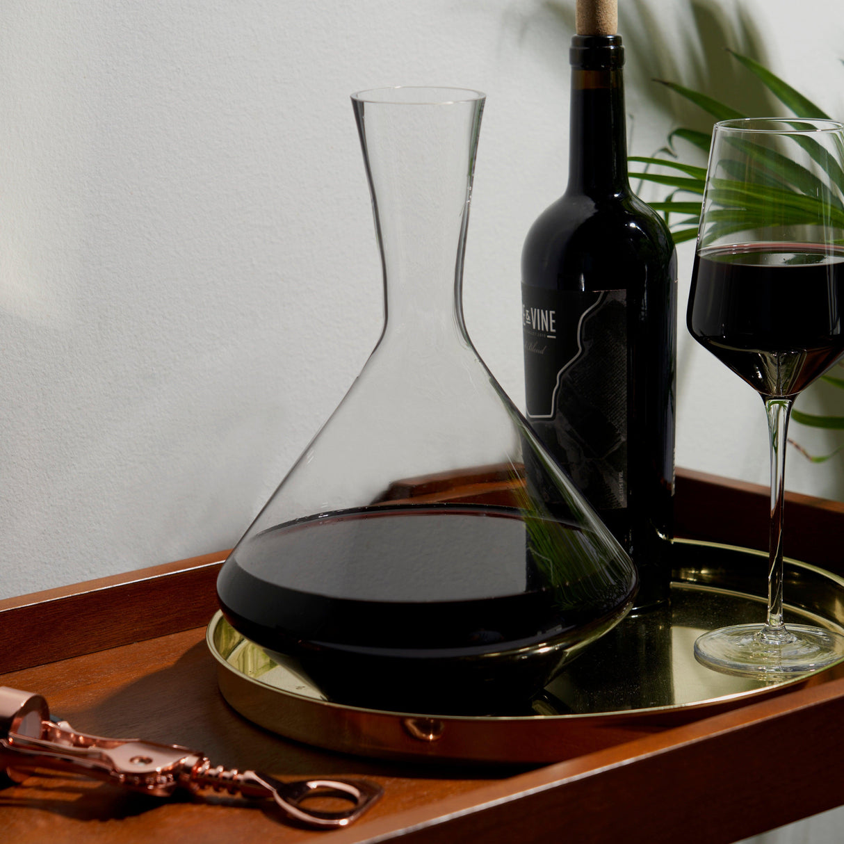 Raye Angled Crystal Wine Decanter-product_type::wine_decanters-Parc Decor