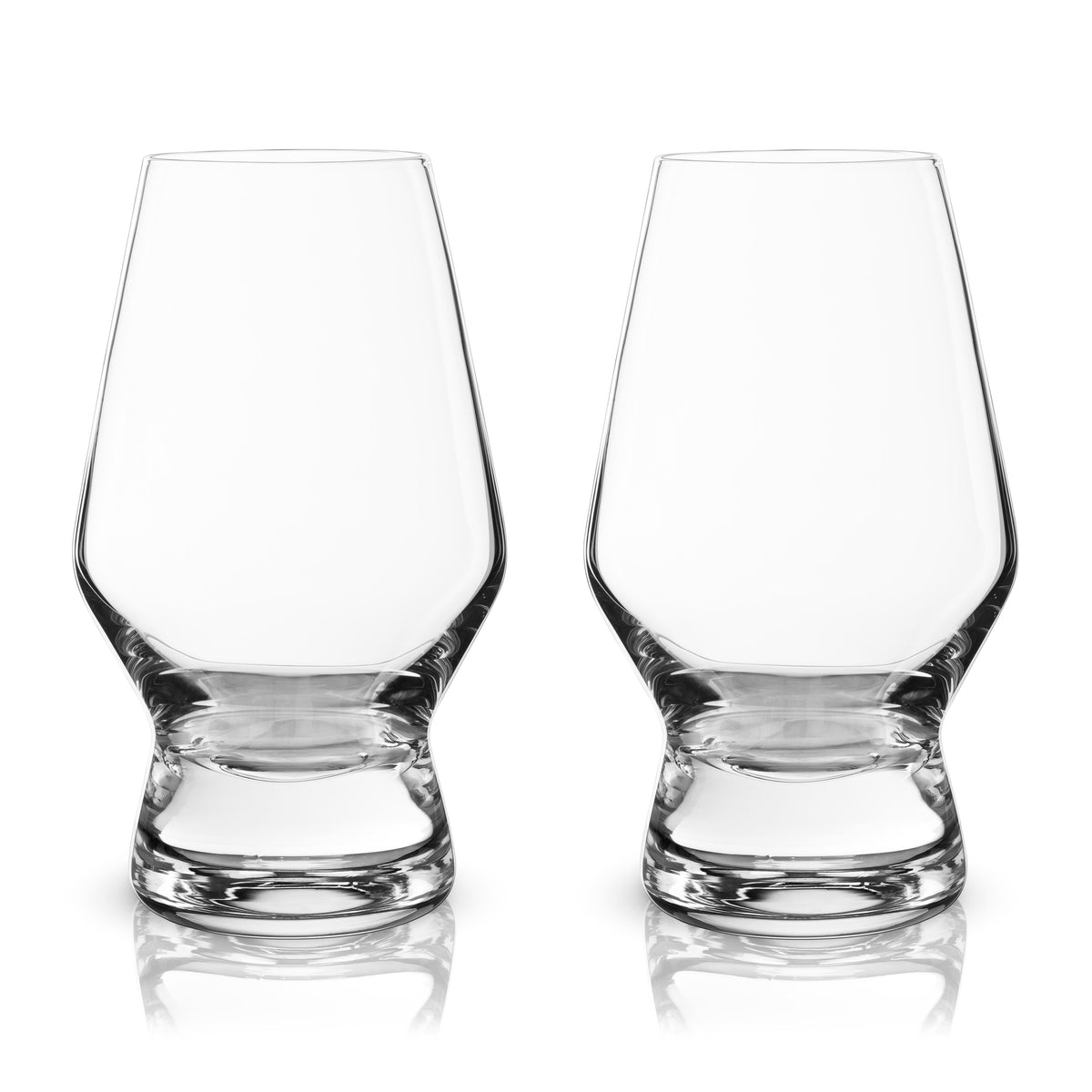 Raye Footed Crystal Scotch Glasses Set of 2